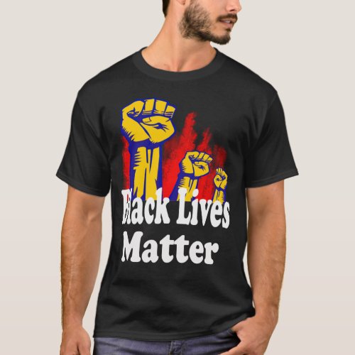Triple Fist Black Lives Matter BLM T_Shirt