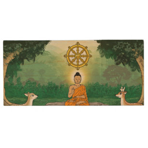 Triple Gems: Buddha, Dharma, Sangh USB flash drive