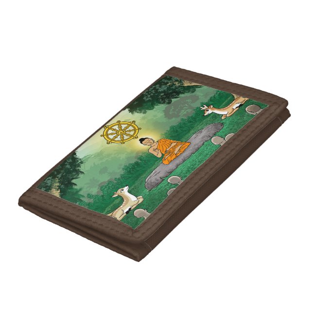 Triple Gems: Buddha, Dharma, Sangha Trifold Wallet (Bottom)