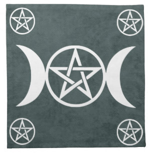 Triple Goddess Altar Cloth - Maiden, Mother, Crone Napkin