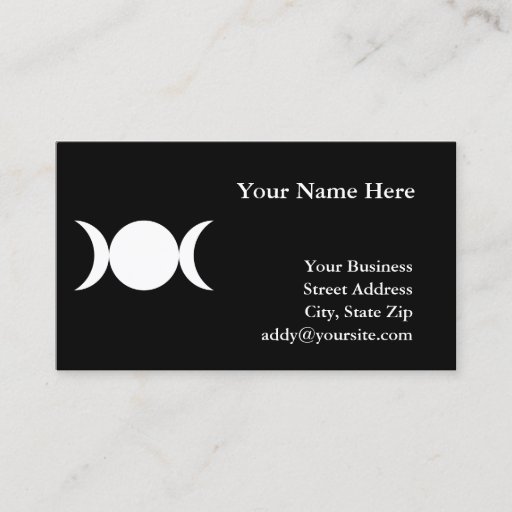 Customizable Triple Goddess Business Card Template
