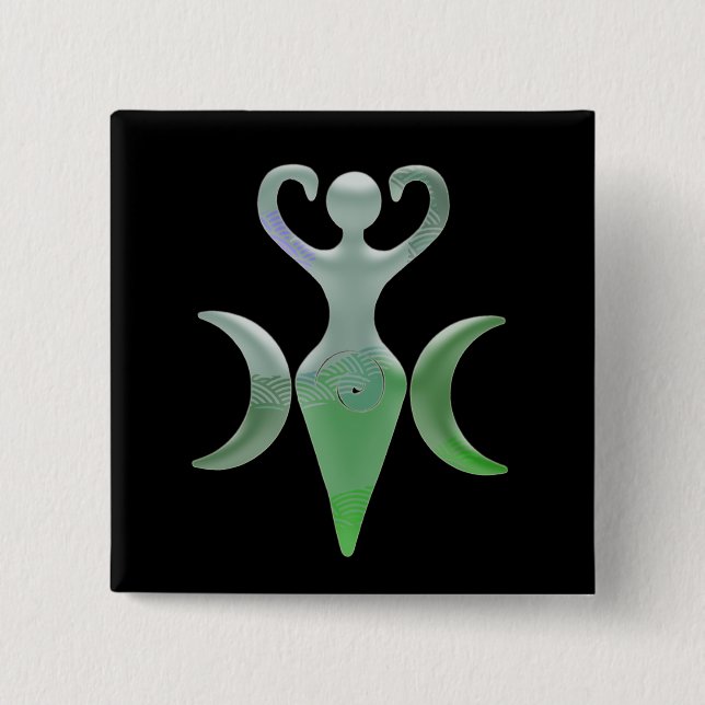 Triple Goddess Button (Front)