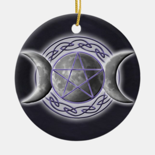 Triple Goddess Ceramic Ornament (Front)
