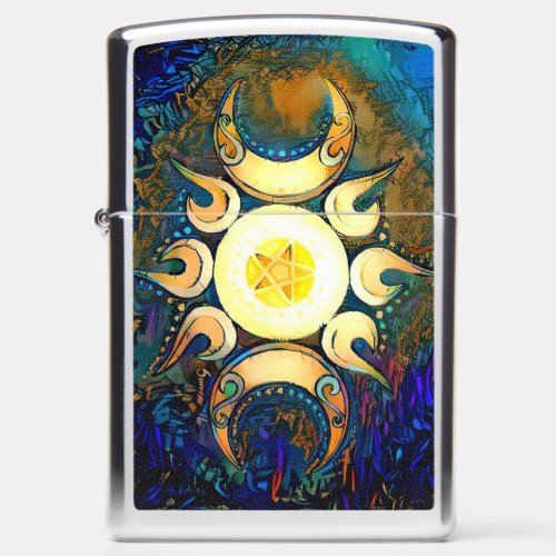 Triple Goddess Crowned _ Divine Union Zippo Lighter