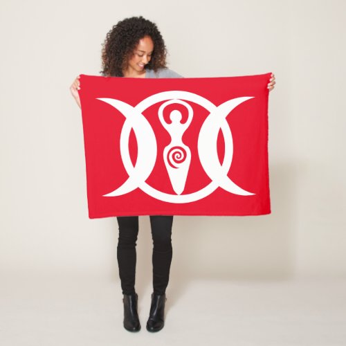 Triple Goddess Fertility Pagan Spiritual Fleece Blanket