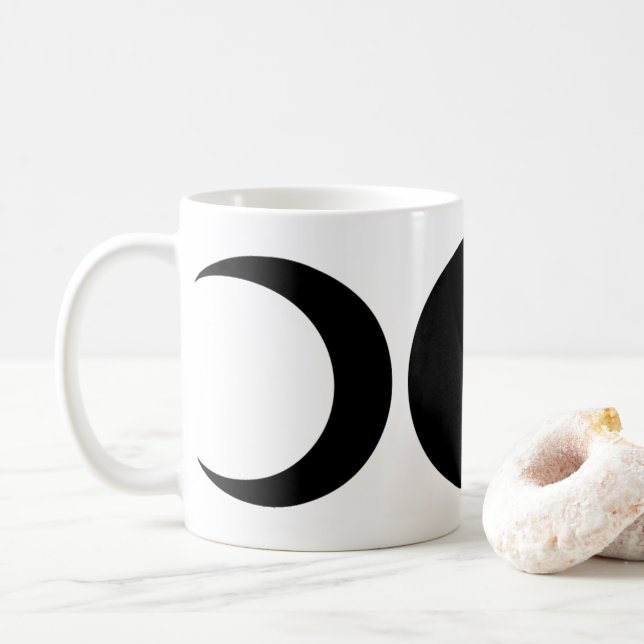 Triple Goddess Moon Mug (With Donut)