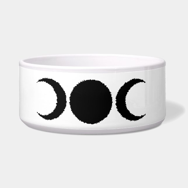 Triple Goddess Moon Pet Bowl (Front)