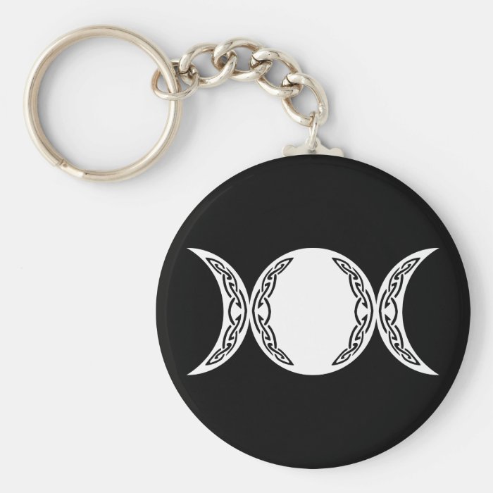 Triple Goddess Moon Symbol Key Chain