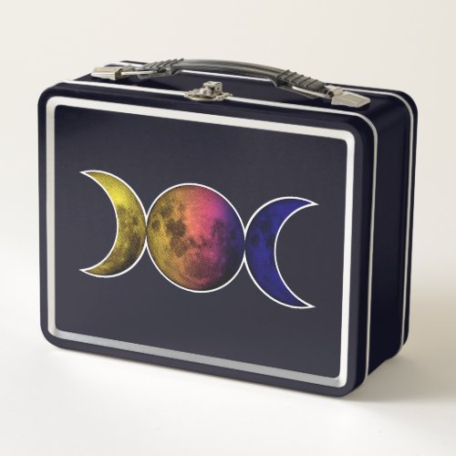 Triple Goddess Moon symbol Metal Lunch Box