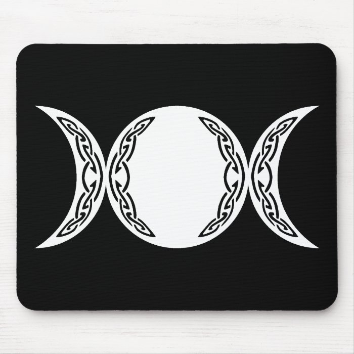 Triple Goddess Moon Symbol Mouse Pad