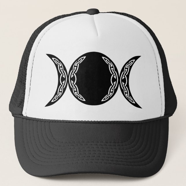 Triple Goddess Moon Symbol Trucker Hat (Front)
