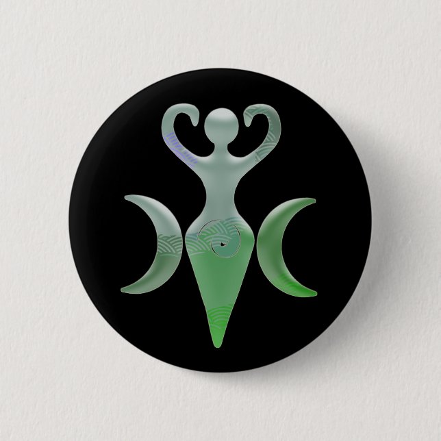 Triple Goddess Pinback Button (Front)
