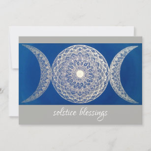 Triple Goddess Solstice Blessing Holiday Card