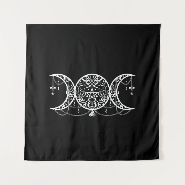 Triple Goddess Symbol Ornament Tapestry (Front)