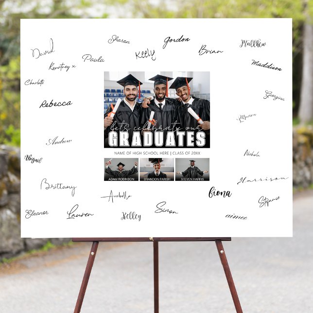 Triple Graduates Celebration | 4 Photo Graduation Foam Board (Creator Uploaded)