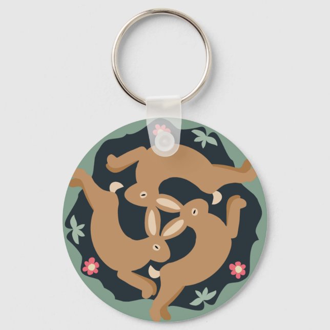 Triple Hare Keychain (Front)