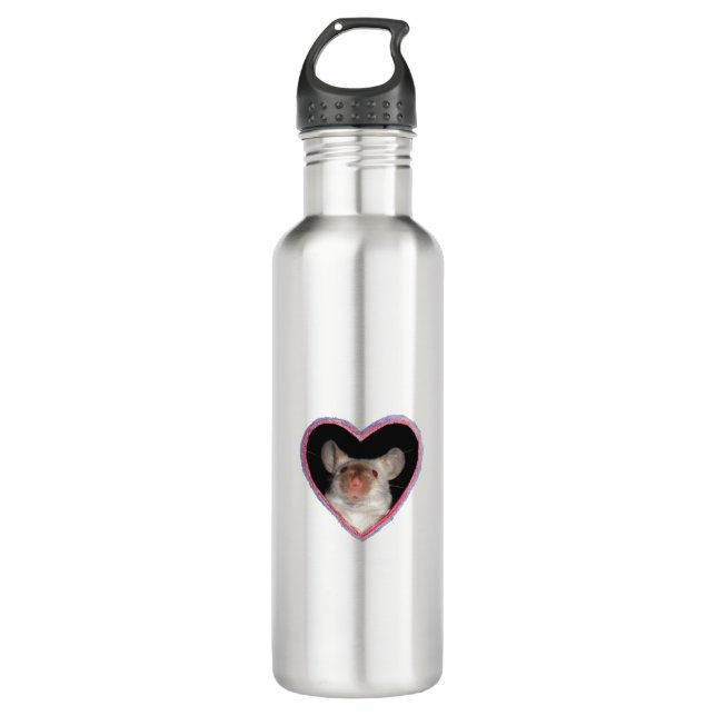 Triple Heart Mice Water Bottle (Front)