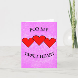 Triple heart Valentine’s Day Card