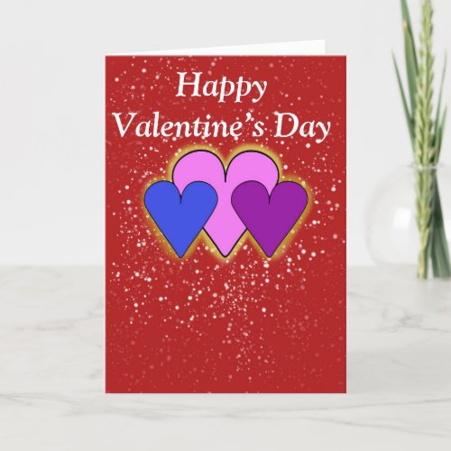 Triple Heart Valentineâs Day Card