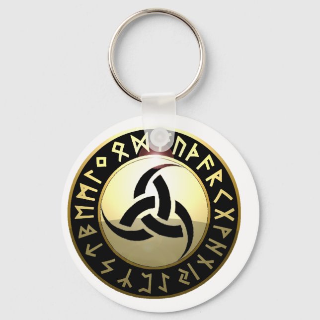 Triple Horn of Odin Keychain (Front)