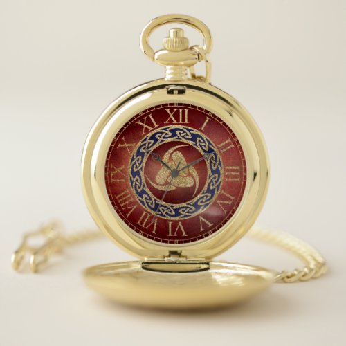 Triple Horn Of Odin Pocket Watch