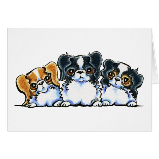 Triple Japanese Chin Cards (Front Horizontal)
