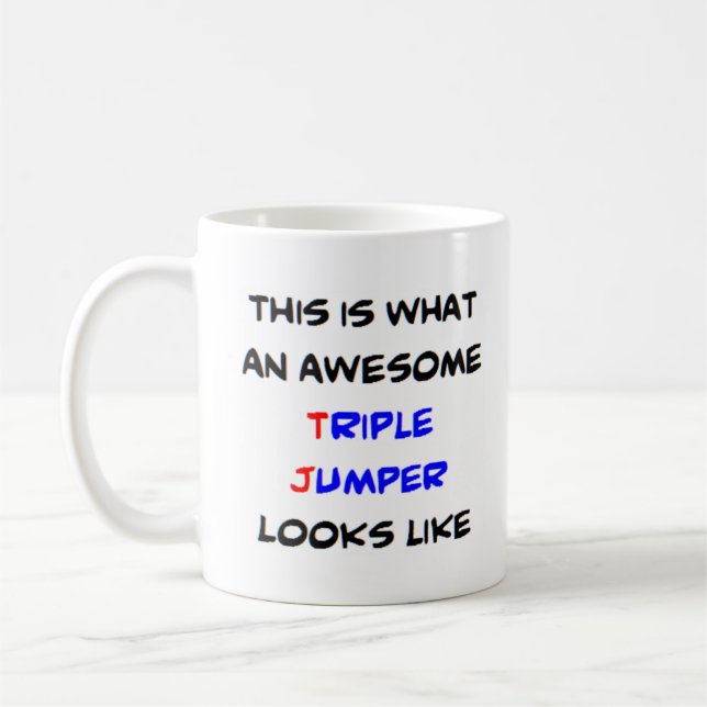 triple jumper, awesome coffee mug (Left)