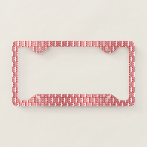 Triple Merry Text Square License Plate Frame