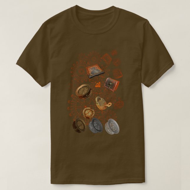 Triple Mesh 3D Scanned Steampunk Stuff One Side T-Shirt (Design Front)