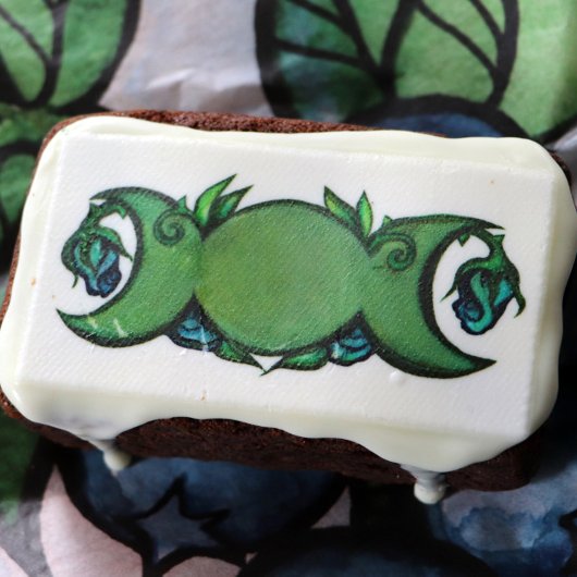 Triple Moon Blue Roses Brownie