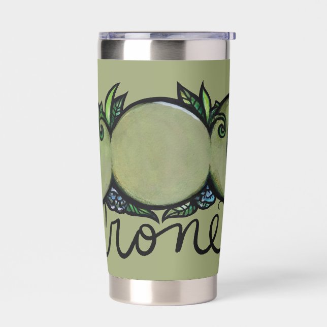 Triple Moon Crone Goddess Pagan Art                Insulated Tumbler (Left)
