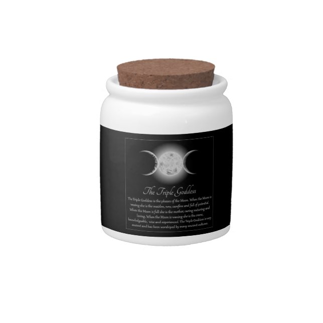 Triple Moon Goddess Chant Candy jar (Front)