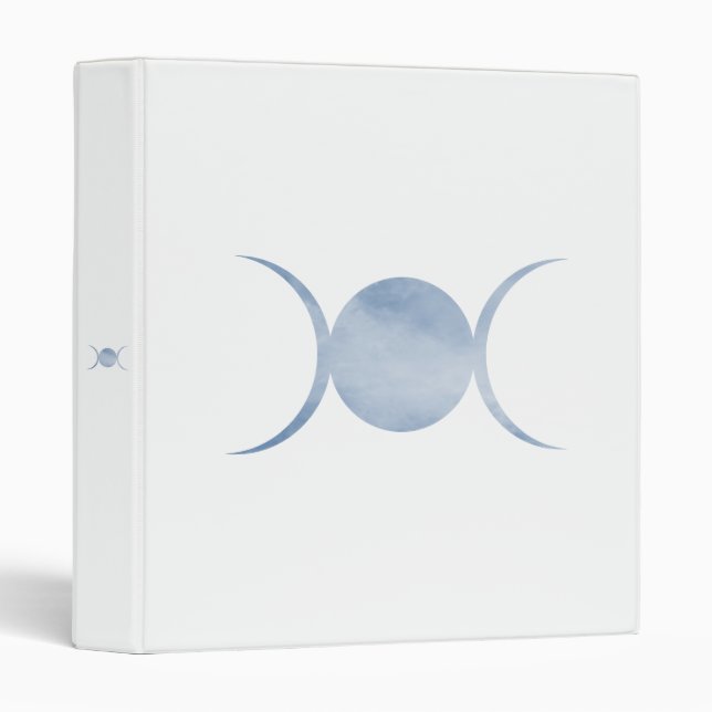 Triple Moon Goddess Cycles Blue Sky Esoteric  3 Ring Binder (Front/Spine)