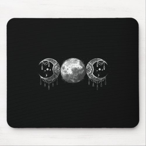 Triple_moon Goddess Feminist Pagan Witch Halloween Mouse Pad