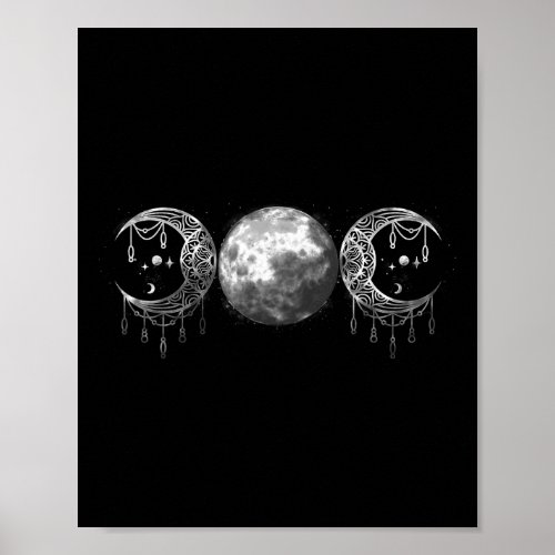 Triple_moon Goddess Feminist Pagan Witch Halloween Poster