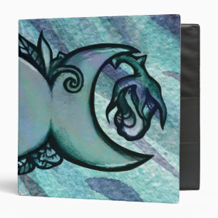 Triple Moon Goddess Gaia Artwork Green Witch 3 Ring Binder
