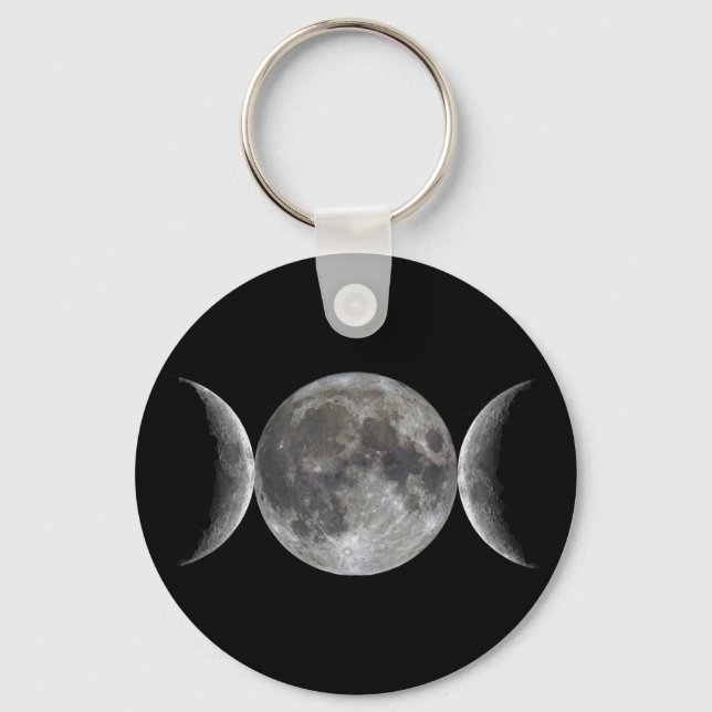 Triple Moon Goddess Keychain (Front)