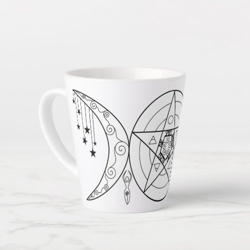 Triple Moon Goddess Latte Mug