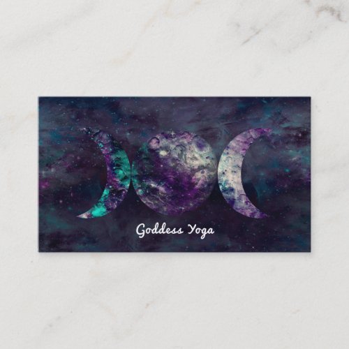 Triple Moon Goddess Luna Universe Moons Yoga Business Card