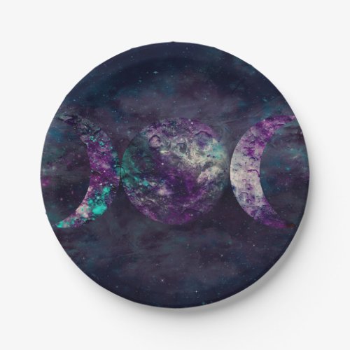 Triple Moon Goddess Luna Universe Party Paper Plates