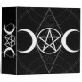 Triple Moon Goddess Pentagram Book of Shadows 3 Ring Binder