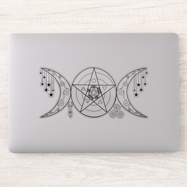 Triple Moon Goddess Sticker (Computer)