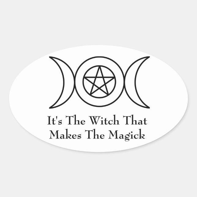 Triple Moon Goddess Sticker (Front)
