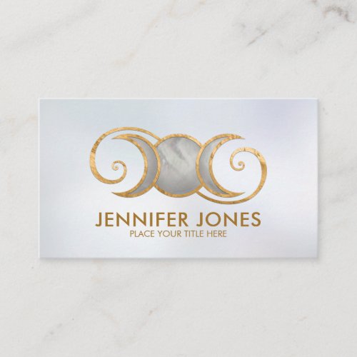 Triple Moon _ Golden Spiral Ornament  Business Card