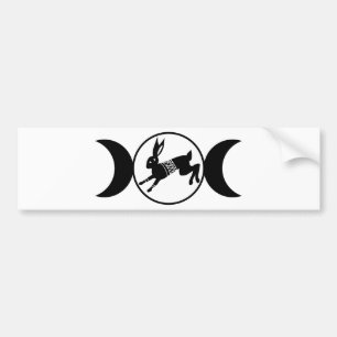 Triple Moon Hare Bumper Sticker