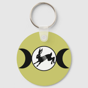 Triple Moon Hare Keychain
