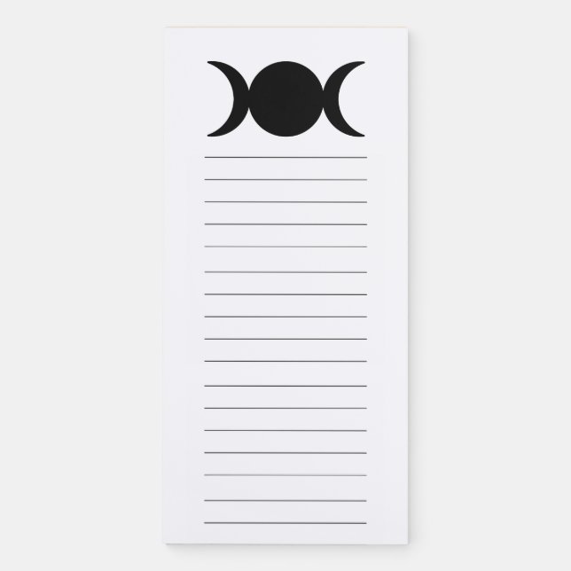 triple moon Magnetic Notepad (Front)