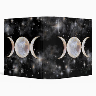 Triple Moon Moonstone 3 Ring Binder