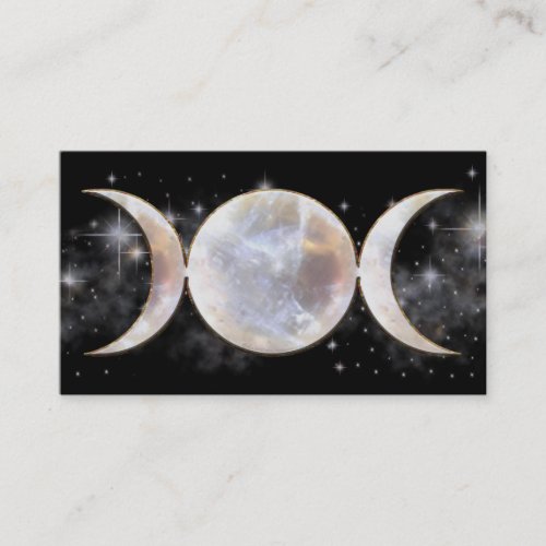 Triple Moon Moonstone Business Card