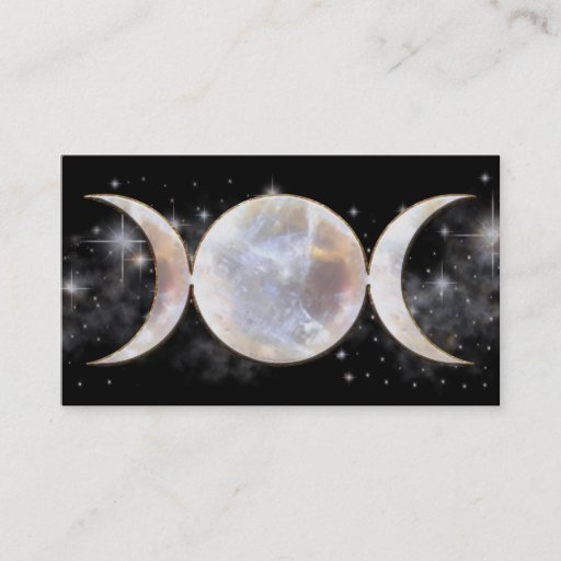 Customizable Triple Moon Moonstone Business Card